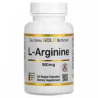 Л Аргинин (L-arginine) 500 мг, California Gold Nutrition, 60 капсул