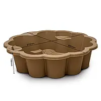 ЭКО НОВИНКА детская песочница-бассейн в форме цветка ТМ DOLONI (коричневая)