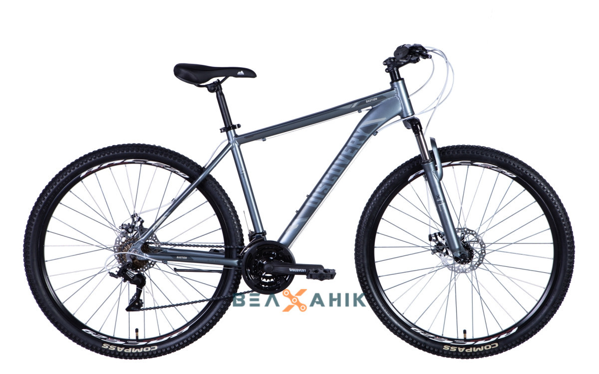 Велосипед 29" Discovery BASTION (рама 21") сіро-чорний мат