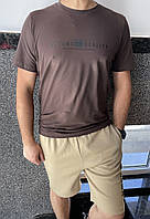 Мужской спортивный летний костюм Maraton Стильный коричневый костюм Мужская одежда на лето Стильный дизайн