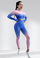 Костюм для фитнеса женский LILAFIT Розово-Голубой градиент L (LFS000019)