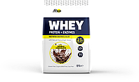 Протеин FitWin WHEY (сывороточный протеин + энзимы) 0.9 кг 77% белка Двойной шоколад