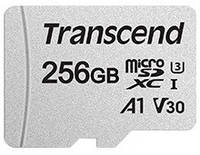 Transcend Карта памяти microSD 256GB C10 UHS-I R100/W40MB/s + SD Покупай это Galopom