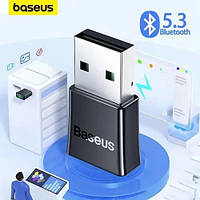 Bluetooth 5.3 USB адаптер Baseus BA07 для пк блютуз приймач в комп'ютер і ноутбук юсб базеус Wireless Adapter бездротовий 5