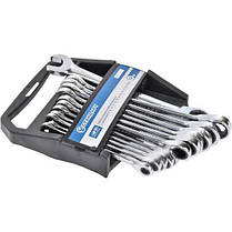 Ключі рожково-накидні 8-19мм 12шт комбіновані з тріскачкою NGW12ST, фото 4