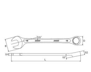 Набір ключів 6-22мм 12шт рожково-накидні комбіновані у чохлі NKK12ST-S, фото 3