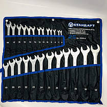 Набір ключів 6-32мм 25шт рожково-накидні комбіновані у чохлі NKK25ST-S, фото 4