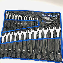 Набір ключів 6-32мм 25шт рожково-накидні комбіновані у чохлі NKK25ST-S, фото 2