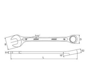 Набір ключів 8-30мм 12шт рожково-накидні комбіновані у чохлі NKK12STA-S, фото 3
