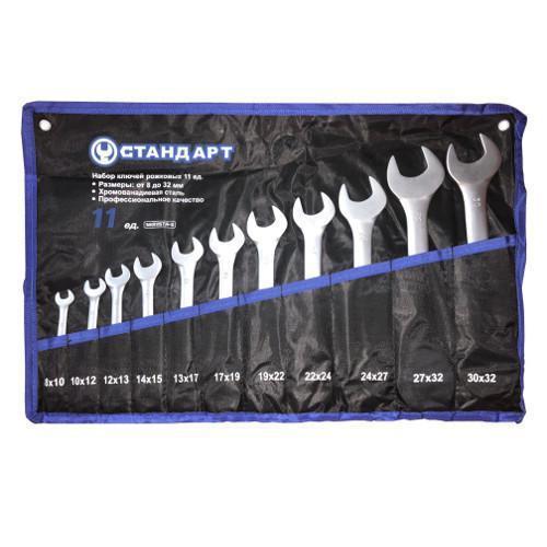 Набір рожкових ключів 8-32мм 11шт у чохлі NKR11STA-S