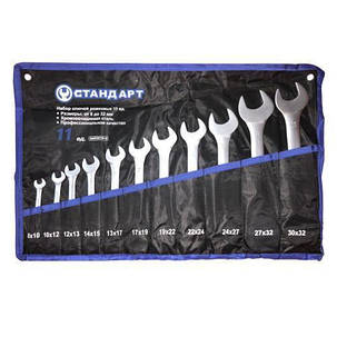 Набір рожкових ключів 8-32мм 11шт у чохлі NKR11STA-S, фото 1