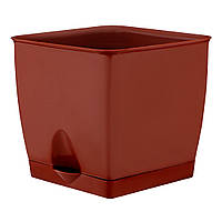 Горщик для квітів 18 см х 18 см коричневий Юніпласт