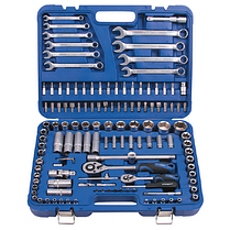 Набір інструментів 1/4" 1/2" 130шт головки ключі біти у кейсі ST-0130, фото 2