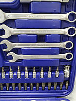 Набір інструментів 1/4" 1/2" 130шт головки ключі біти у кейсі ST-0130, фото 4