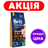 Brit Premium Adult M Chicken 15 кг / Брит Премиум Эдалт М Курица 15 кг - корм для собак