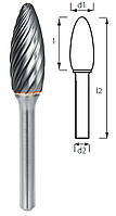 Борфреза факеловидная (поконковая) PROFITOOL - 12х32х77x6 мм (H12326-3INOX)