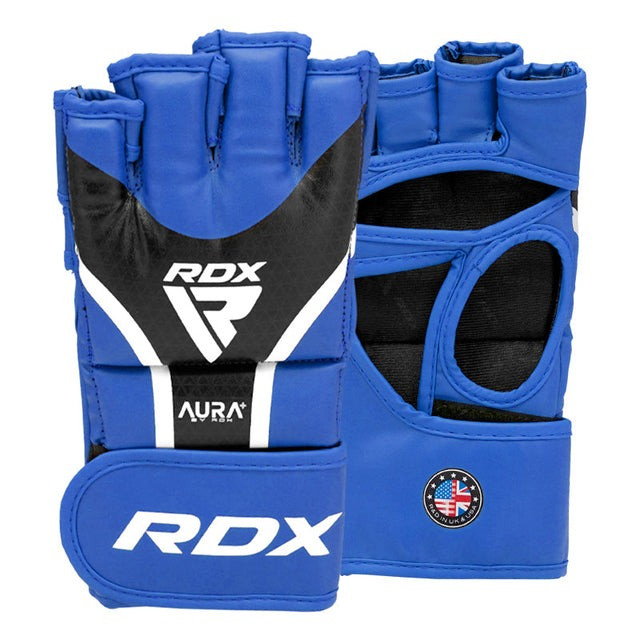 Рукавиці для ММА RDX AURA PLUS T-17 Blue/Black L, фото 1
