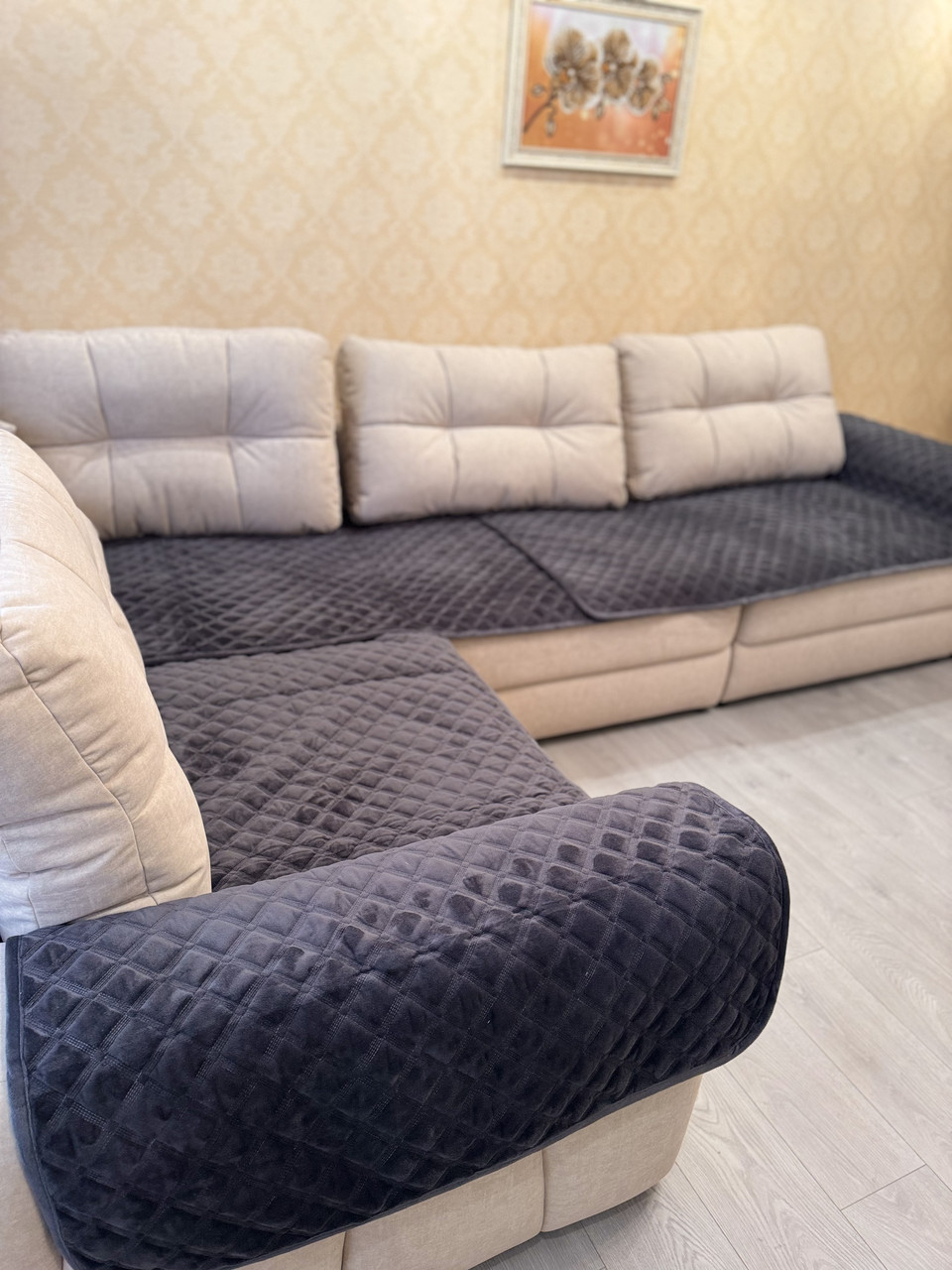 Накидки-дивандеки на угловой диван,  многофунциональные 3 полотна