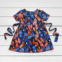Детское летнее платье Malena перо 116 см синий (136080150)