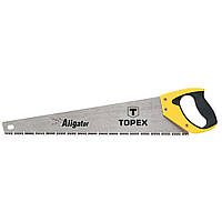 Topex Ножовка по дереву Aligator, полотно 500 мм, закаленные зубья с трехгранной заточкой, 7TPI, 620 мм