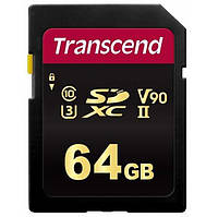 Transcend SDXC/SDHC 700S[Карта пам'яті SD 64GB C10 UHS-II U3 R285/W220MB/s 4K]  Купуй Це Galopom
