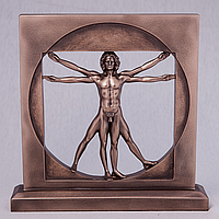 Статуэтка Veronese Витрувианский человек 23 см фигурка полистоун с бронзовым покрытием 72944 *