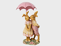 Статуэтка декоративная Lefard Пара кроликов 19.5 см 192-214 полистоун *