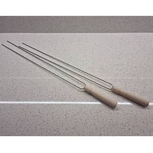 Шампура для овочів металева з дерев'яною ручкою (нержав. сталь 400 мм)