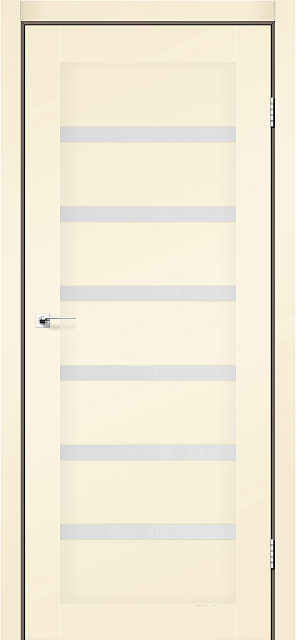 Двері міжкімнатні Леадор Экспресс/ Leador Express Milan - Бежевий мат (зі склом сатин), фото 1