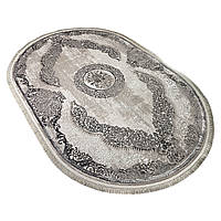 Овальный ковер, размер: 1,5х2,3м на пол серого цвета Virtual Magnolia дизайн 08352A