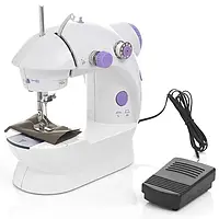 Портативная швейная машинка Mini Sewing SM202A с столом 4 в 1 адаптером 220В и педалью