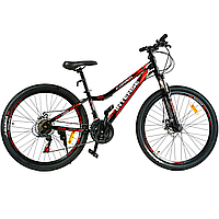 Велосипед детский спортивный Corso Intense 26" рама 13" черный красный NT-26573