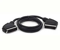 Кабель для подключения электроники SCAN SCART - SCART 1.2 м Black