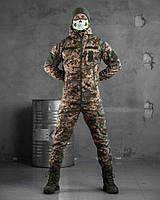 Тактичний костюм піксель софтшел, демісезонна форма піксель для ЗСУ, військова форма піксель з курткою