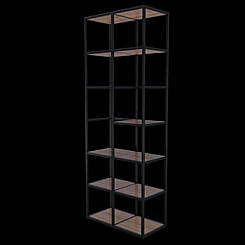 Стелаж 700х400х2000 меблевий з полицями металевий у стилі Лофт СМД-700 посилений