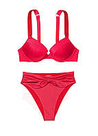 Купальник пуш-ап Victoria's Secret Shine Strap Malibu со стразами, Красный 38D (85D) / L