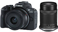 Canon Цифровая фотокамера EOS R50 + RF-S 18-45 IS STM + RF-S 55-210 IS STM Black Покупай это Galopom