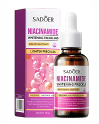 Освітлювальна сироватка з ніацинамідом Sadoer Niacinamide Whitening Freckle Essence, 30 мл