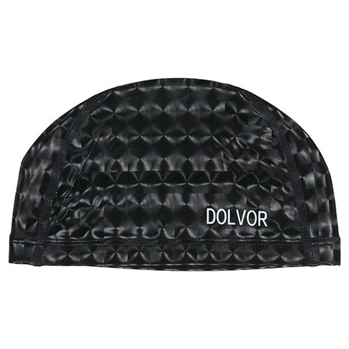 Шапочка для басейну тканинна чорна 3D Dolvor DLV01