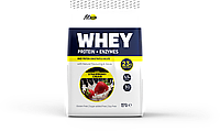 Протеин FitWin WHEY (сывороточный протеин + энзимы) 0.9 кг 77% белка Клубничный крем