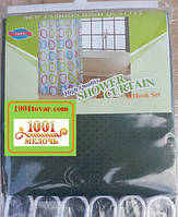 Шторка для ванної кімнати Shower curtain, однотонна зелена. Розмір 200х180 див.