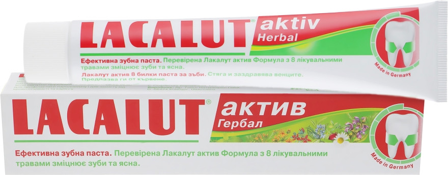 Зубная паста Lacalut Aktiv Herbal (100мл.) - фото 1 - id-p65891499