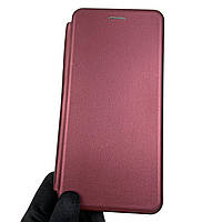 Чехол-книжка для Samsung Galaxy A03 (SM-A035F) с подставкой на самсунг а03 бордовая
