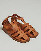 Босоніжки Phany 70447 36 коричневі шкіра, фото 4