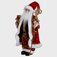Фигурка Lefard Санта с посохом в красном 60х32 см 6011-004 *