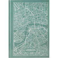 Книга записная Axent Maps London А4 в твердой обложке 96 листов в клетку Бирюзова (8422-516-A) ASP