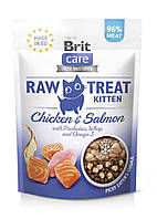 Ласощі для кошенят Brit Raw Treat Kitten Freeze-dried з куркою і лососем, 40 г
