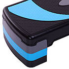 Степ-платформа FI-1578 (пластик, р-р 79Lx29Wx10-20H, сірий-рожевий), фото 3