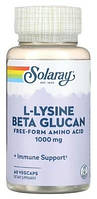 Solaray L-Lysine Beta Glucan 1,000 mg 60 рослинних капсул MS