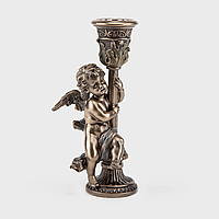 Подсвечник настольный декоративный Veronese Ангелок 19 см 75225 бронзовое покрытие *